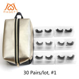 30/50 Pairs 3D Mink Eyelashes Lash Extension Natural Waterproof Make Up