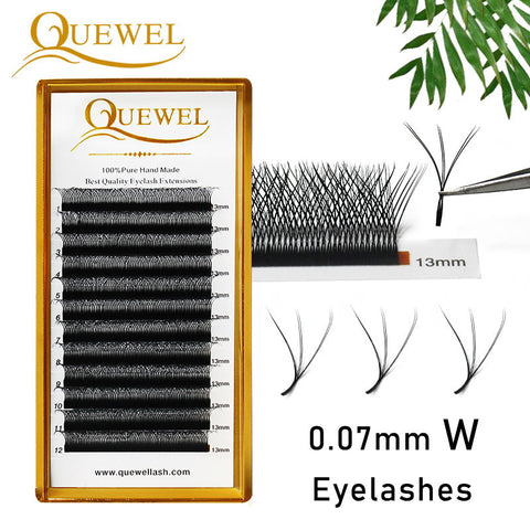 Quewel W Shape Eyelash Extensions 3D Premade Volume Fans W Style Lashes Comfortable