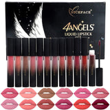 NICEFACE 12Pc Set Matte Long-Lasting Lipstick 12 Colors Lip Gloss Waterproof