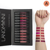 Matte Waterproof Long Lasting Lipstick Set Lip Gloss Velvet 12 PCS/lot