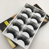 5 Pairs Mix Fluffy 25mm Mink Eyelashes Dramatic Long Natural Handmade 3D Eyelashes