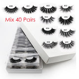 20/30/50 Pairs 3D Mink Eyelashes Box Voluminous False Eyelashes