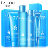 4pcs Hyaluronic Acid Moisturizing Skin Care Set Face Cleanser+Toner+Emulsion+Eye cream