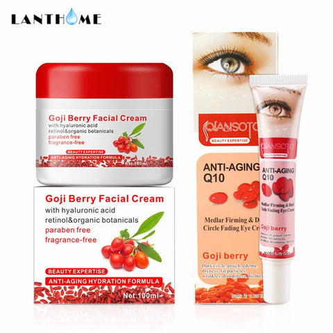 Goji Combination Berry Facial & Eye Cream Whitening Skin Care Anti Aging Remove Dark Circles