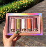 5PCS Waterproof Batom Lipstick Nude Matte Makeup Velvet Glitter Lipstick