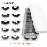 3D Mink Eyelashes 20/30/40/50/100 Pairs Eyelash Extension Natural False Eyelashes