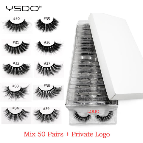 3D Mink Eyelashes 20/30/40/50/100 Pairs Eyelash Extension Natural False Eyelashes