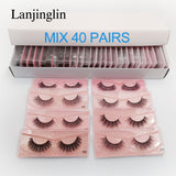 Long Mink Eyelashes 20/30/40/50/100 Pairs Natural Eyelash Extension Fluffy 100% cruelty free