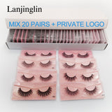 Long Mink Eyelashes 20/30/40/50/100 Pairs Natural Eyelash Extension Fluffy 100% cruelty free