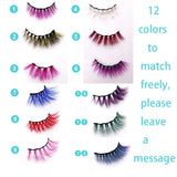 3 Pairs 3D Luxurious Mink Color Magnetic Fake Eyelash Set Multi-color Optional Waterproof