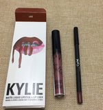 2020 new KYLIE Matte Lipstick+Lip Pencil Long Lasting Waterproof Liquid Lip Gloss